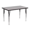 Flash Furniture 30''W x 48''L Rectangular Thermal Laminate Activity Table - Standard Height Adjustable Legs