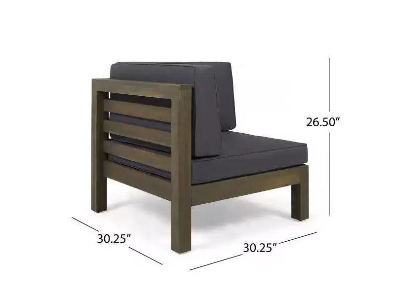 Canapé modulaire 2 places en bois d'acacia Oana - Christopher Knight Home