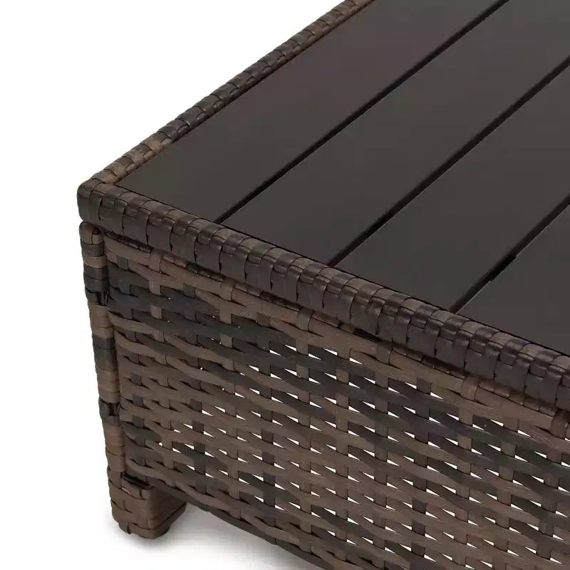 Ensemble de salon de jardin 3 pièces en osier avec coussins – EDYO LIVING
