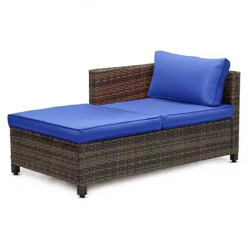 Ensemble de salon de jardin 3 pièces en osier avec coussins – EDYO LIVING