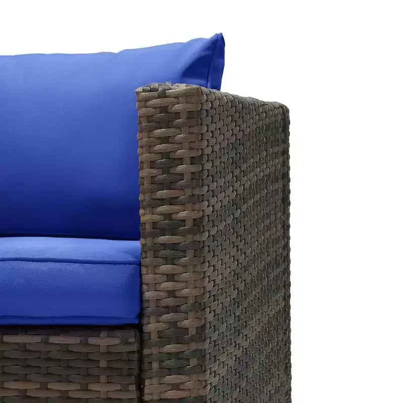 Ensemble de salon de jardin 3 pièces en osier avec coussins – EDYO LIVING