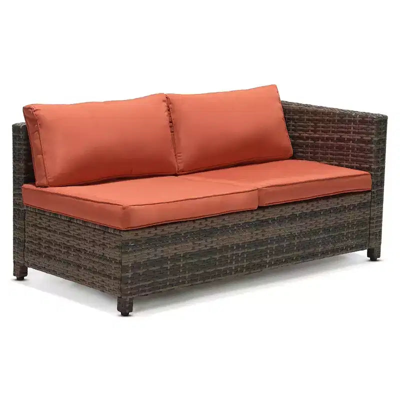 Ensemble de salon de jardin 3 pièces en osier avec coussins – EDYO LIVING