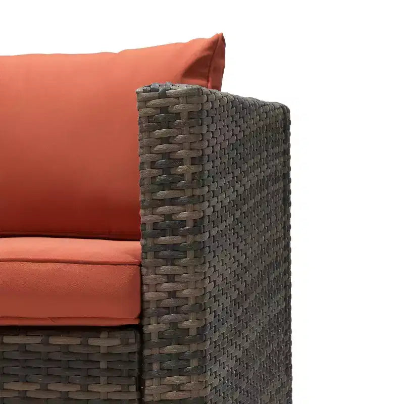 Ensemble de salon de jardin 3 pièces en osier avec coussins – EDYO LIVING