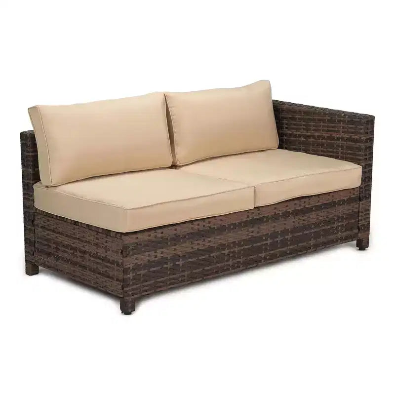 Ensemble de salon de jardin 3 pièces en osier avec coussins – EDYO LIVING