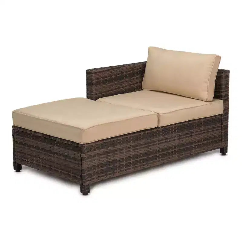 Ensemble de salon de jardin 3 pièces en osier avec coussins – EDYO LIVING