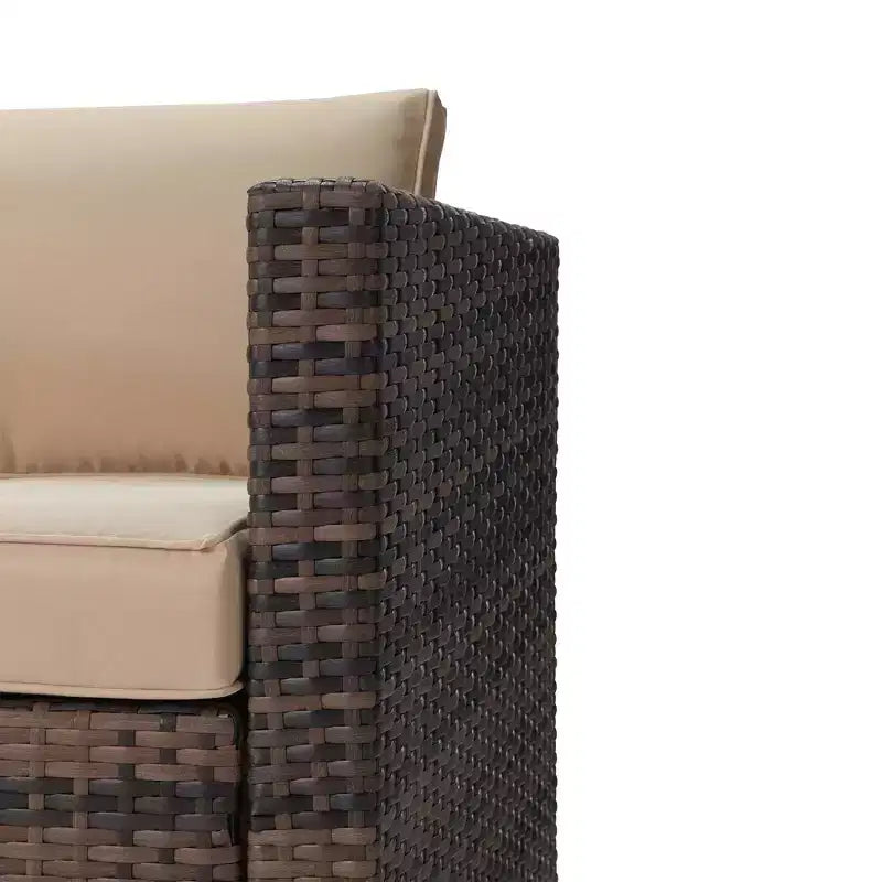 Ensemble de salon de jardin 3 pièces en osier avec coussins – EDYO LIVING