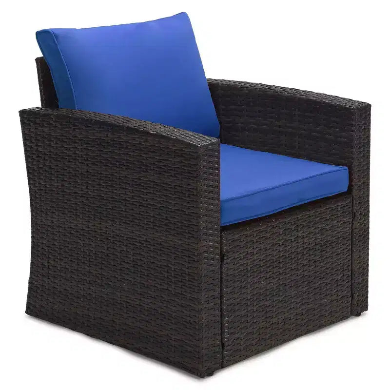 Ensemble de conversation extérieur 4 pièces en osier - EDYO LIVING