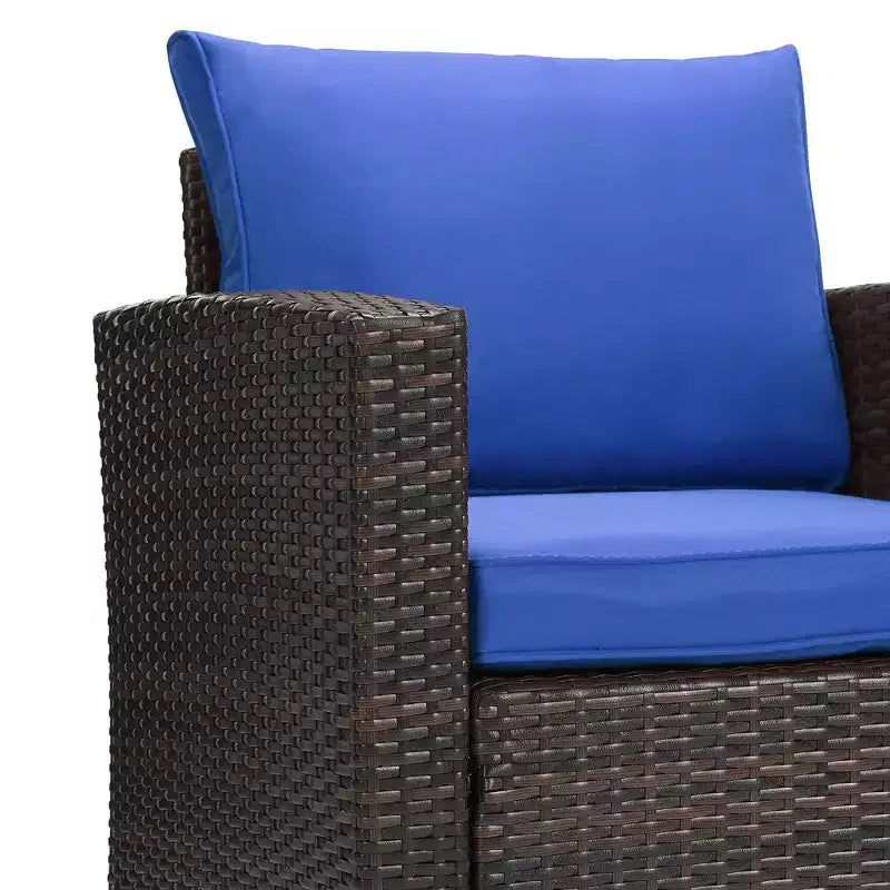 Ensemble de conversation extérieur 4 pièces en osier - EDYO LIVING