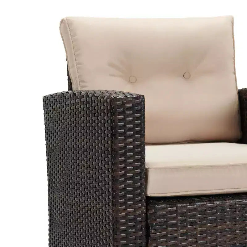 Ensemble de conversation extérieur 4 pièces en osier - EDYO LIVING