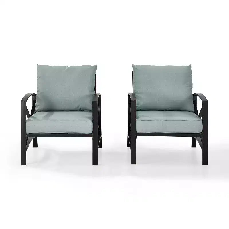 Ensemble de 2 chaises de patio extérieures Crosley Kaplan