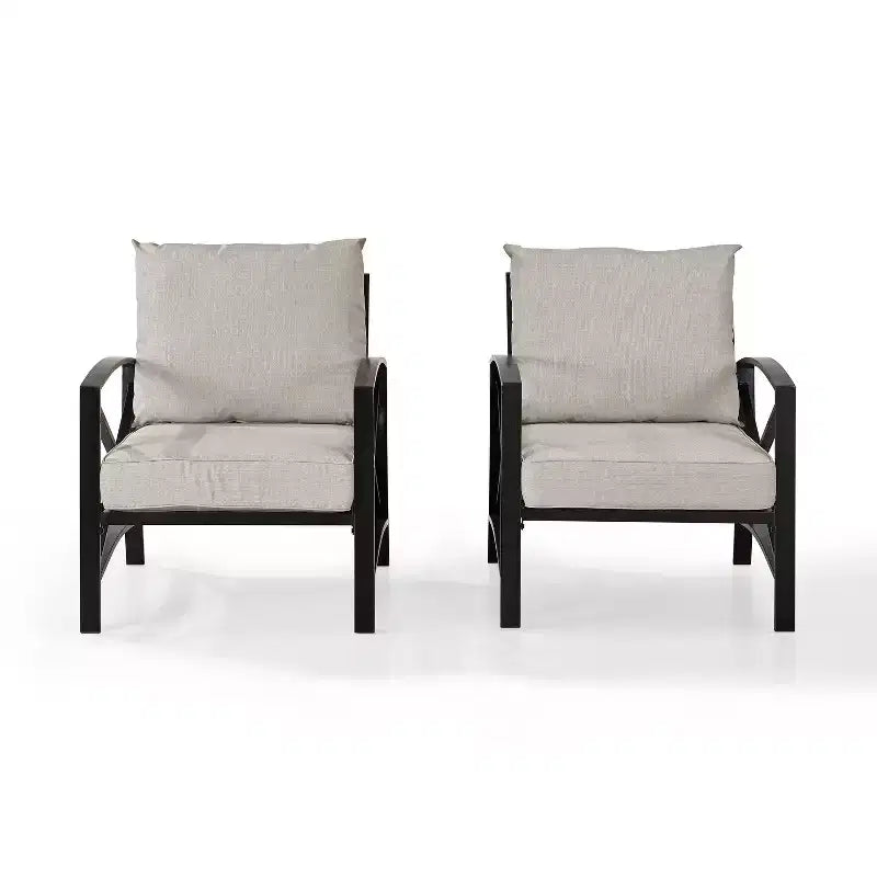 Ensemble de 2 chaises de patio extérieures Crosley Kaplan