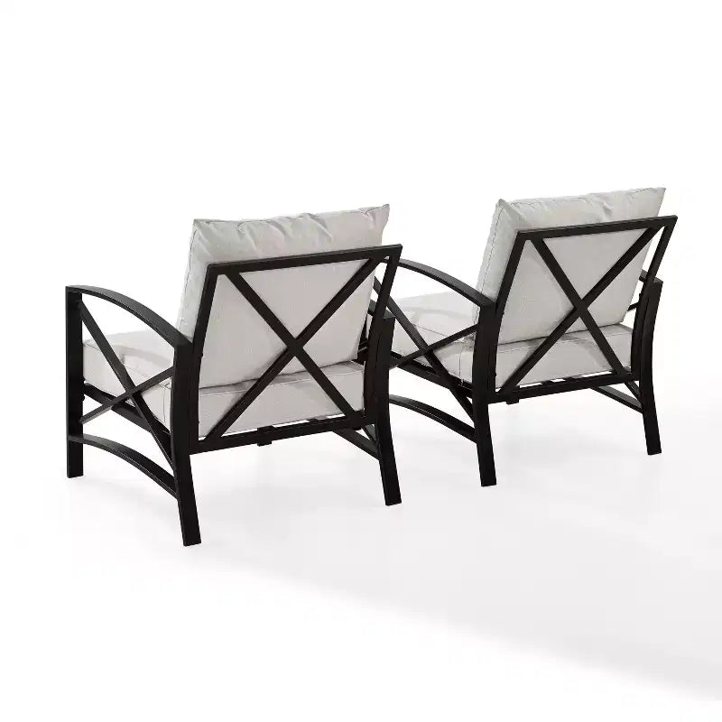 Ensemble de 2 chaises de patio extérieures Crosley Kaplan