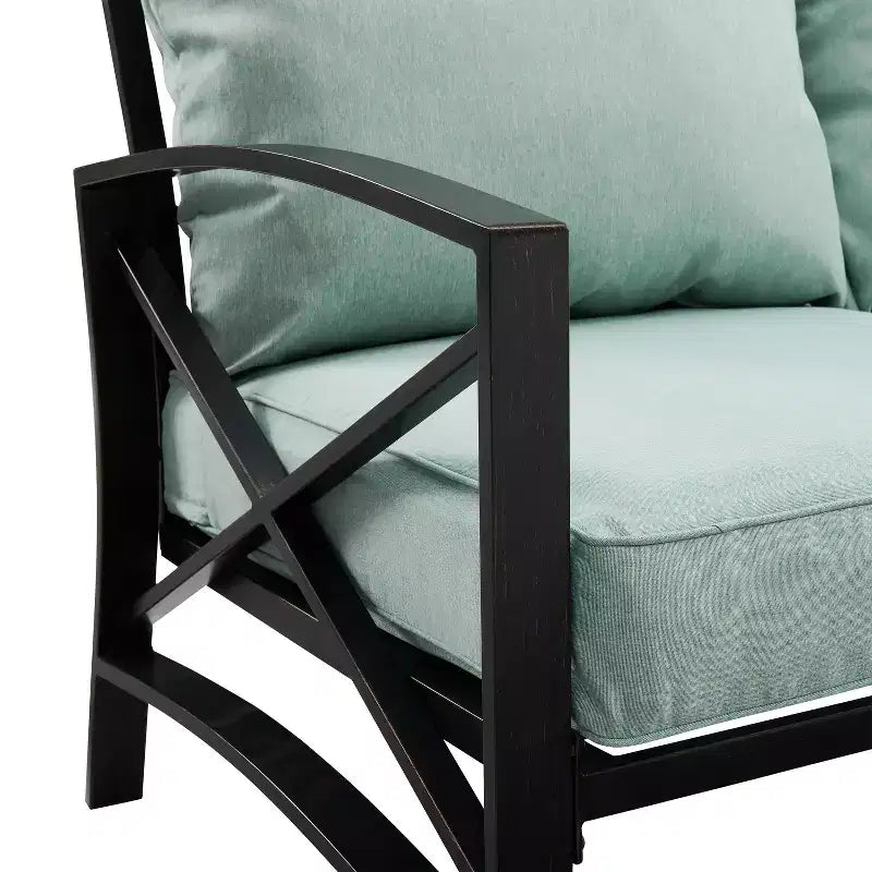 Ensemble de canapé de patio extérieur Crosley Kaplan 3 pièces avec canapé, fauteuil et table basse