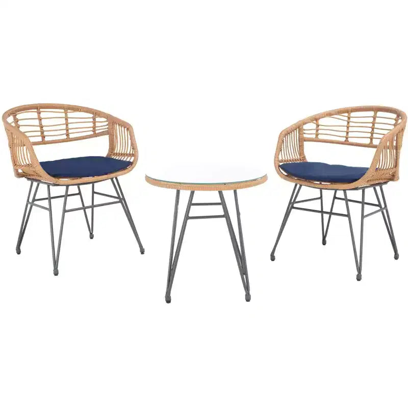 Ensemble de chaises longues 3 pièces Ferla - Intérieur/Extérieur - PAT9014 - Safavieh