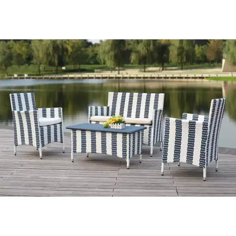 Ensemble de patio Figueroa 4 pièces - Intérieur/Extérieur - PAT2508 - Safavieh