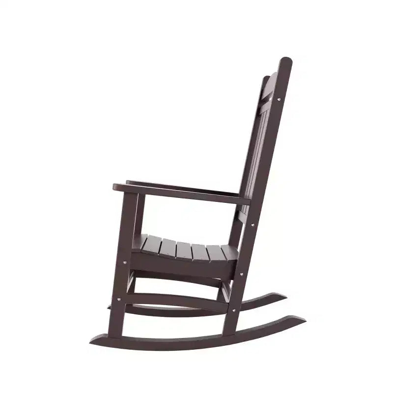 Ensemble de 3 chaises à bascule de véranda avec table d'appoint ronde WestinTrends