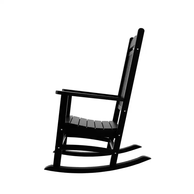Ensemble de 3 chaises à bascule de véranda avec table d'appoint ronde WestinTrends
