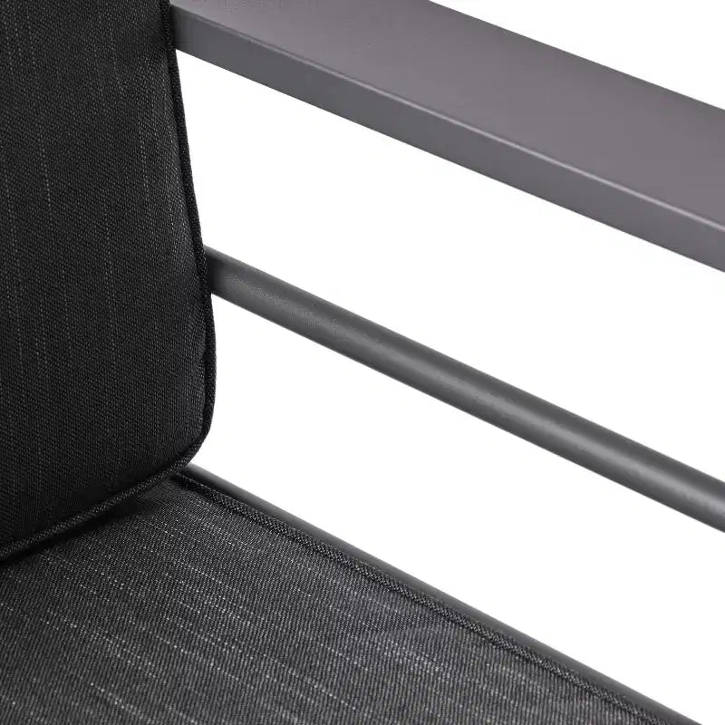 GDFStudio Wendy Ensemble de conversation de 4 places en aluminium avec coussins, gris